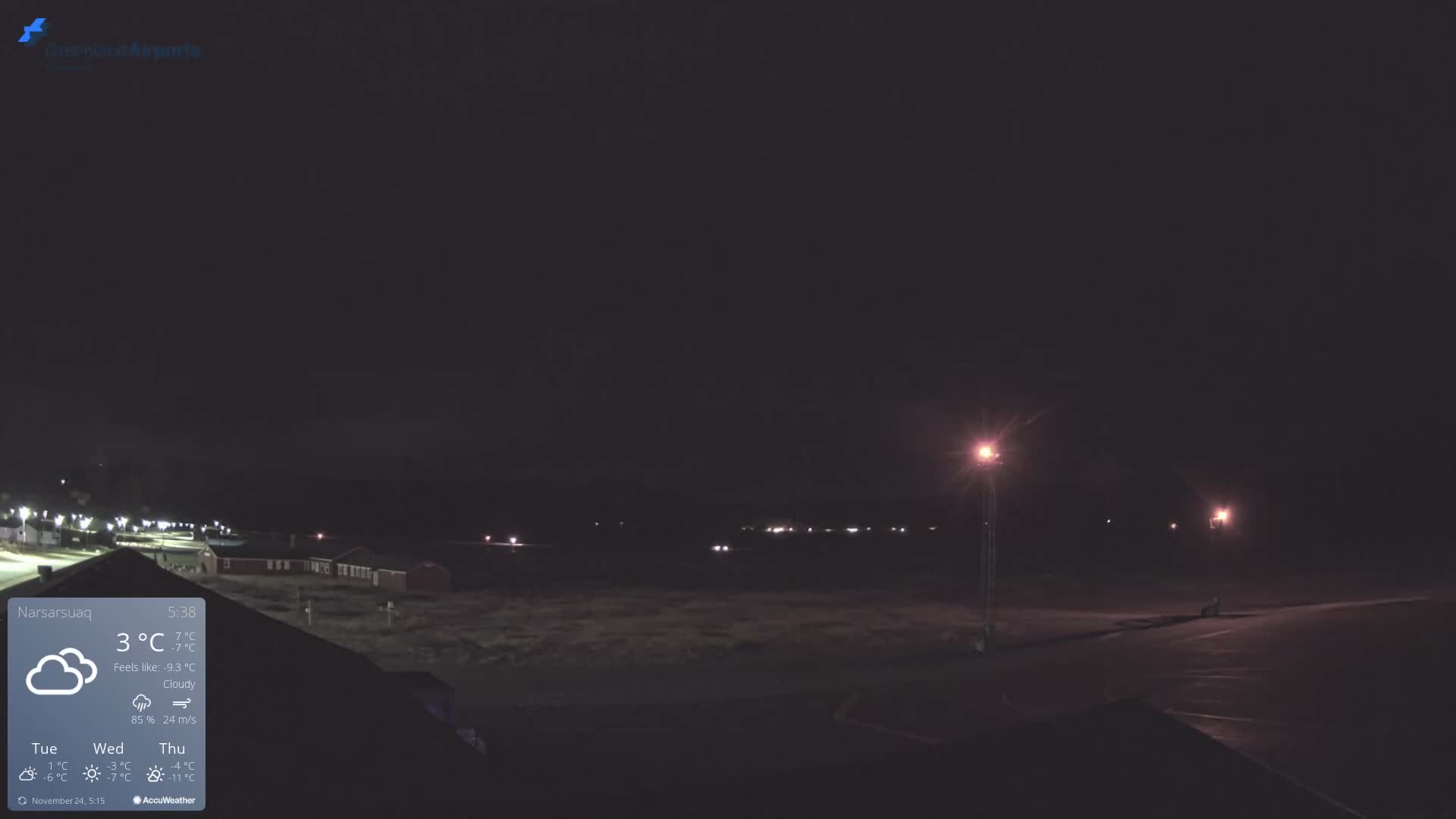 Narsarsuaq Village & Narsarsuaq International Airport West Towards Live Cam UAK / BGBW - Narsarsuaq, Kujalleq, Greenland, Denmark