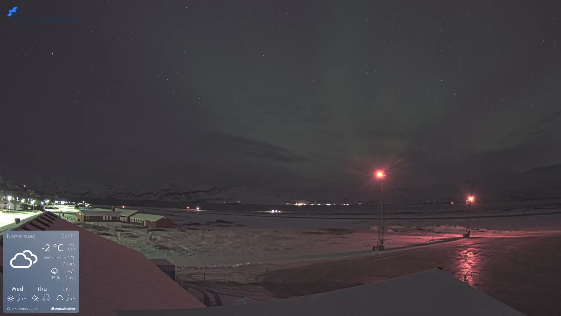 Narsarsuaq Village & Narsarsuaq International Airport West Towards Live Cam UAK / BGBW - Narsarsuaq, Kujalleq, Greenland, Denmark