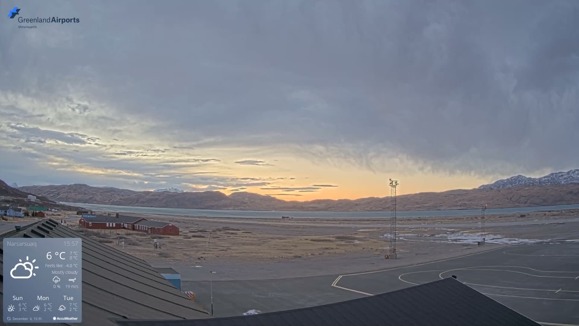 Narsarsuaq Village & Narsarsuaq International Airport West Towards Live Cam UAK / BGBW - Narsarsuaq, Kujalleq, Greenland, Denmark