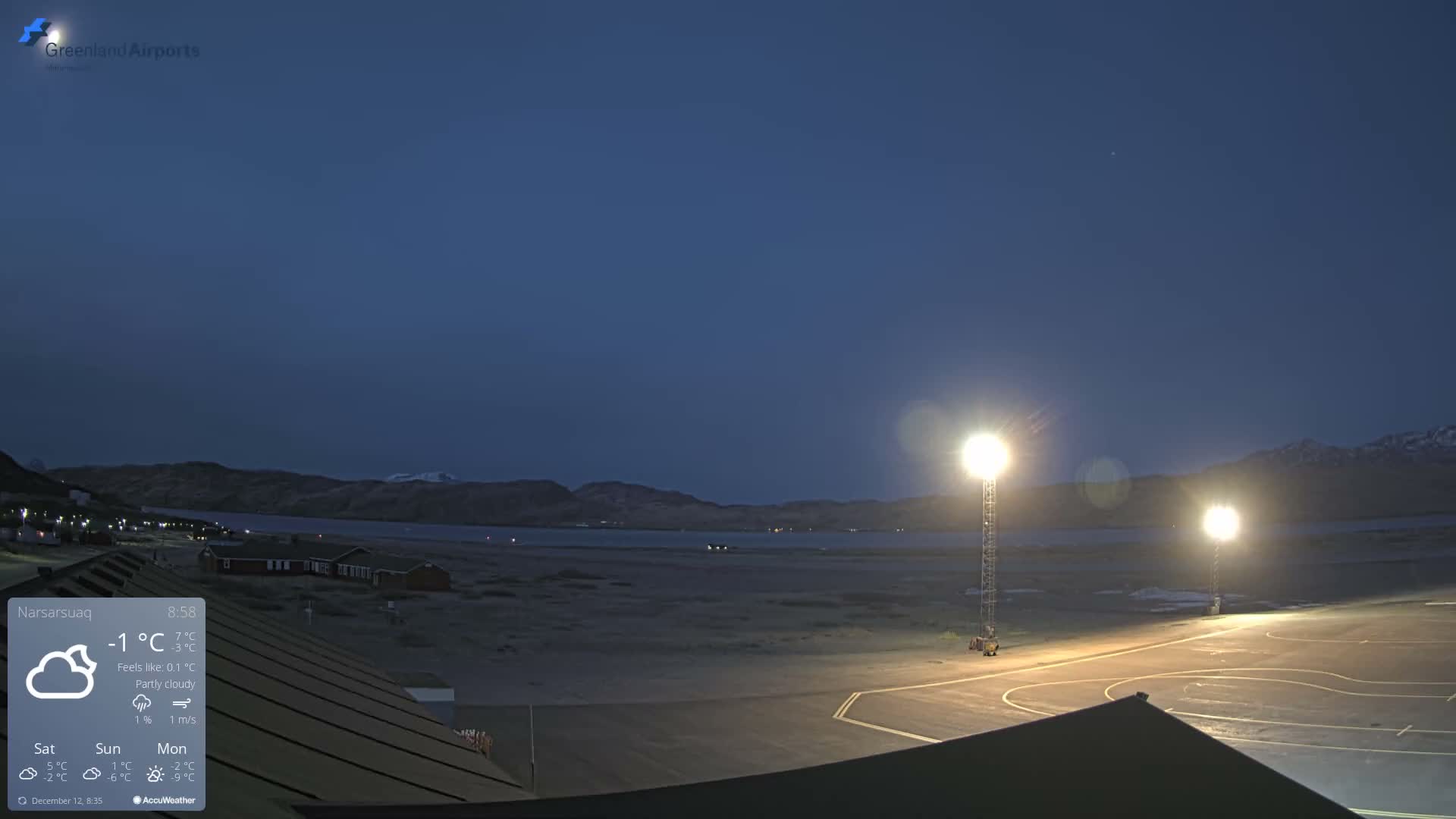 Narsarsuaq Village & Narsarsuaq International Airport West Towards Live Cam UAK / BGBW - Narsarsuaq, Kujalleq, Greenland, Denmark