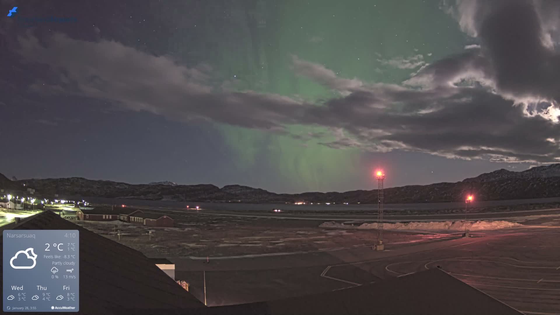 Narsarsuaq Village & Narsarsuaq International Airport West Towards Live Cam UAK / BGBW - Narsarsuaq, Kujalleq, Greenland, Denmark