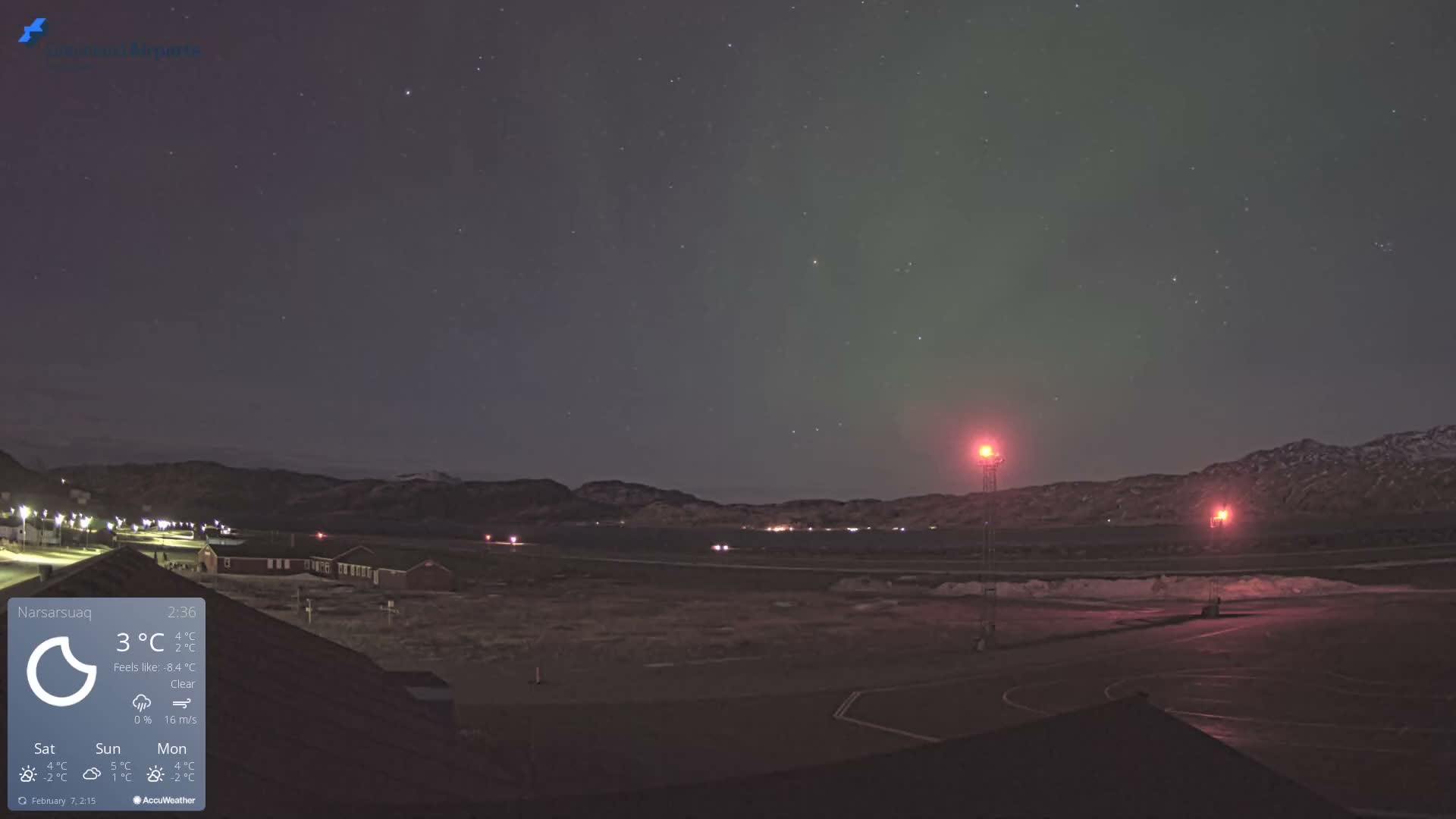 Narsarsuaq Village & Narsarsuaq International Airport West Towards Live Cam UAK / BGBW - Narsarsuaq, Kujalleq, Greenland, Denmark