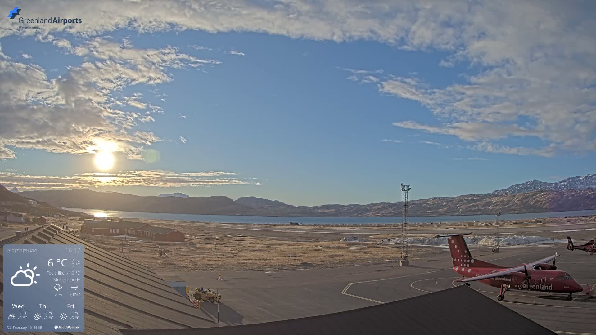 Narsarsuaq Village & Narsarsuaq International Airport West Towards Live Cam UAK / BGBW - Narsarsuaq, Kujalleq, Greenland, Denmark