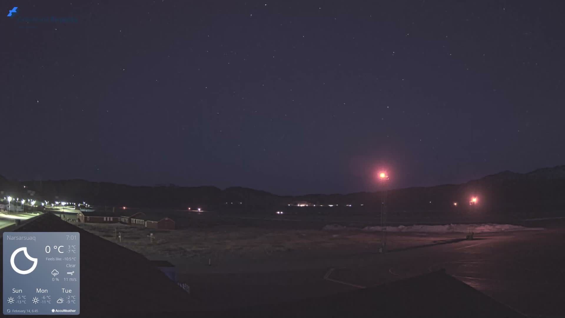 Narsarsuaq Village & Narsarsuaq International Airport West Towards Live Cam UAK / BGBW - Narsarsuaq, Kujalleq, Greenland, Denmark