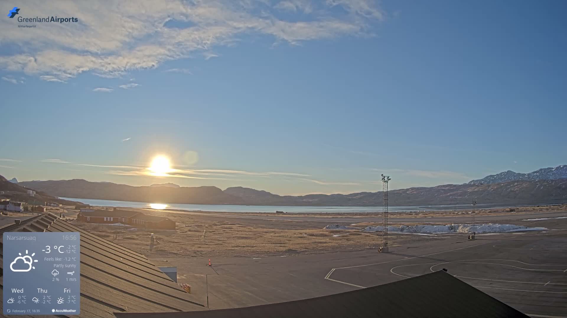 Narsarsuaq Village & Narsarsuaq International Airport West Towards Live Cam UAK / BGBW - Narsarsuaq, Kujalleq, Greenland, Denmark