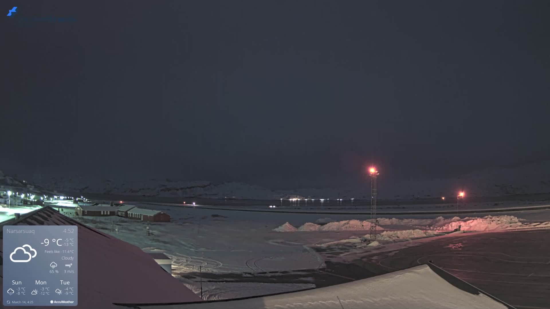 Narsarsuaq Village & Narsarsuaq International Airport West Towards Live Cam UAK / BGBW - Narsarsuaq, Kujalleq, Greenland, Denmark