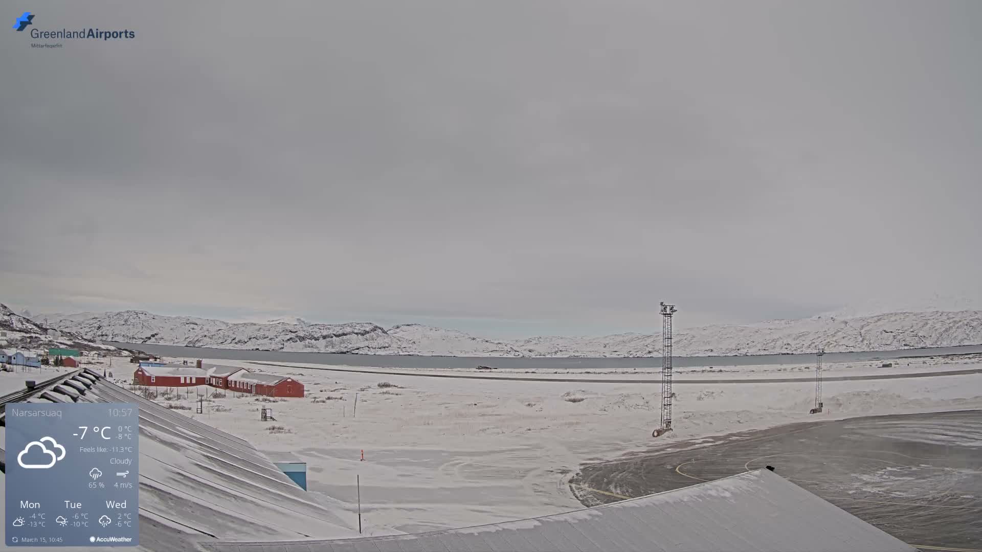 Narsarsuaq Village & Narsarsuaq International Airport West Towards Live Cam UAK / BGBW - Narsarsuaq, Kujalleq, Greenland, Denmark