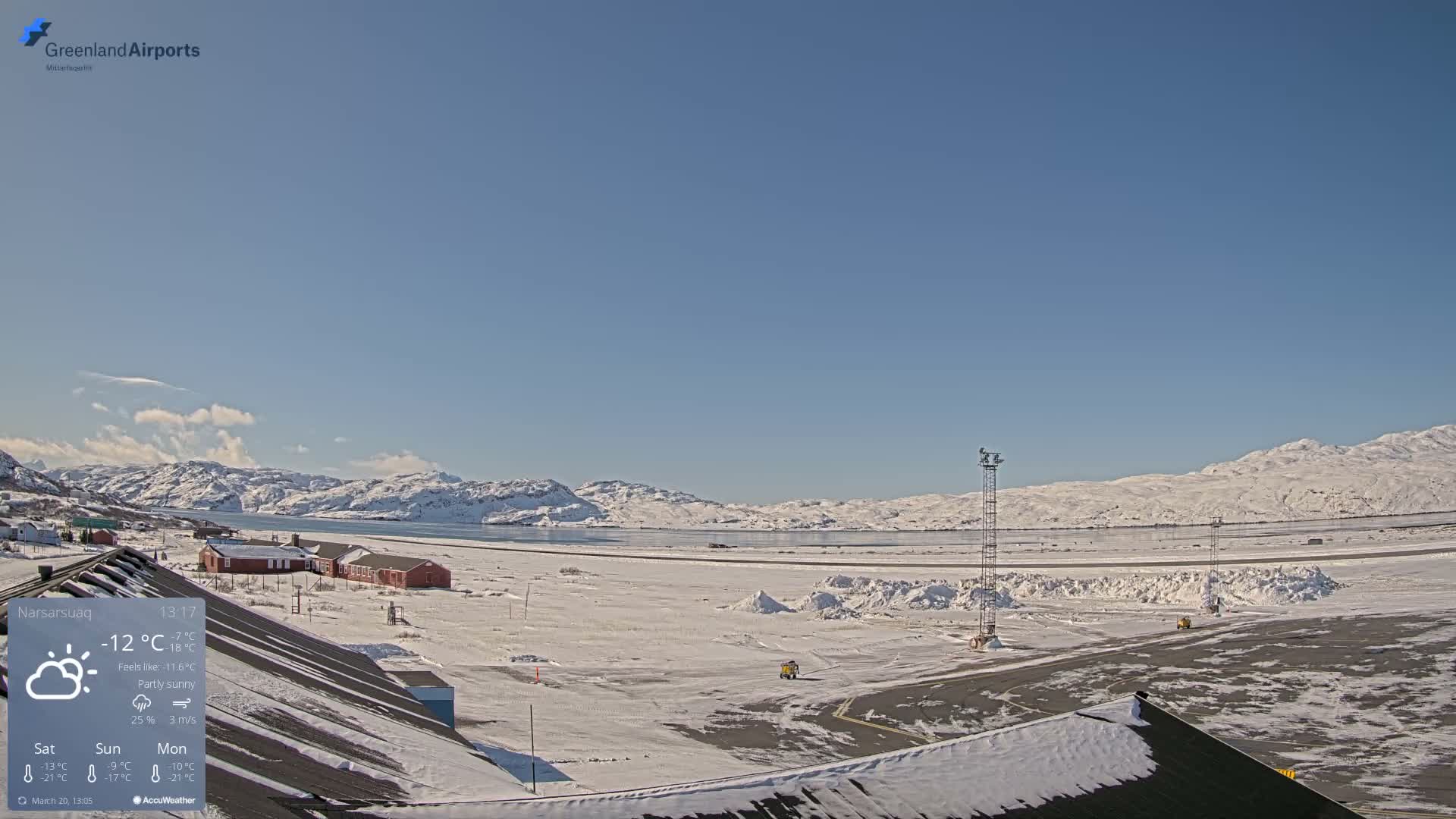 Narsarsuaq Village & Narsarsuaq International Airport West Towards Live Cam UAK / BGBW - Narsarsuaq, Kujalleq, Greenland, Denmark