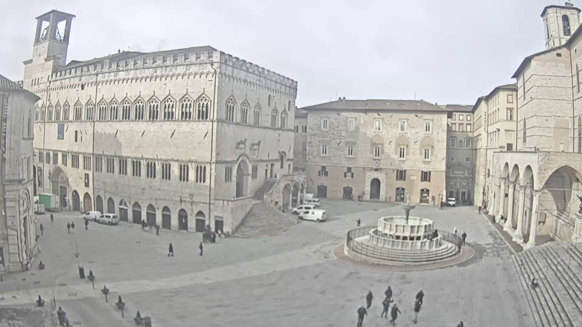 Perugia Piazza IV Novembre Square Live Cam - Umbria, Italy