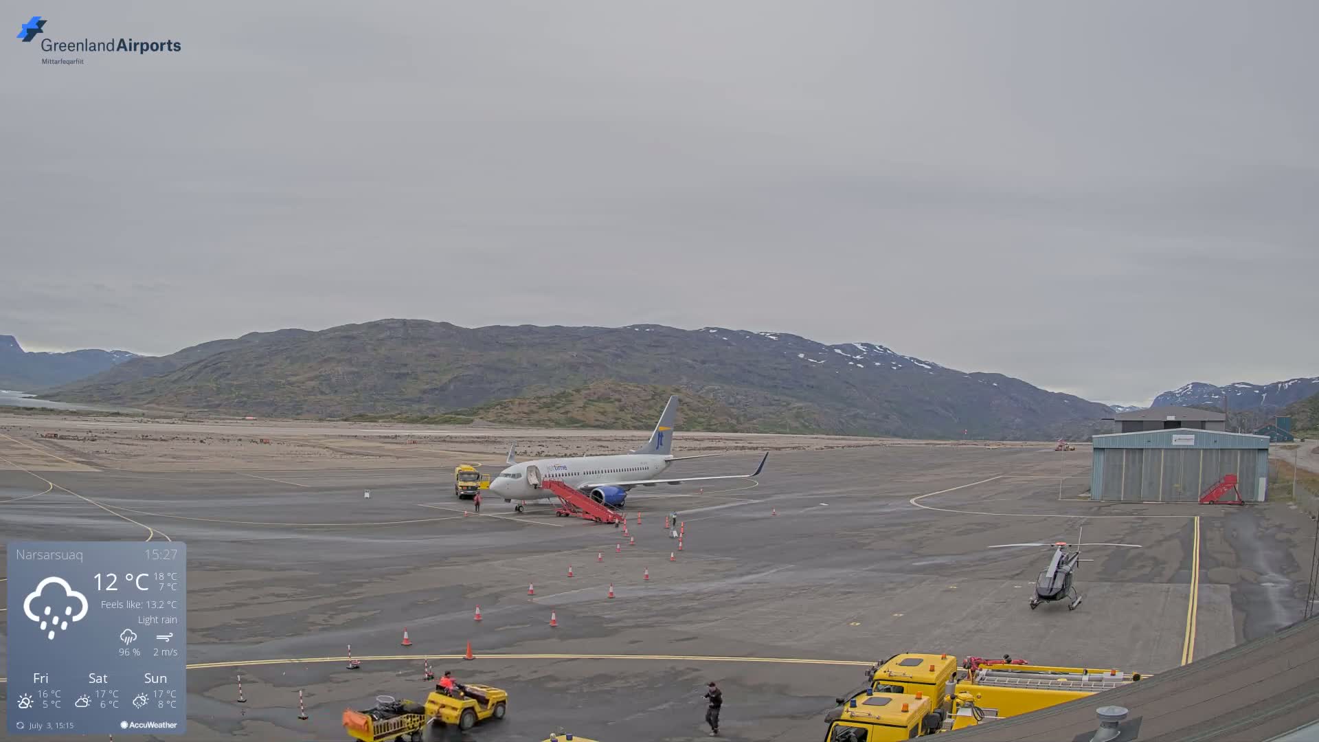 Narsarsuaq International Airport North Towards Live Cam UAK / BGBW - Narsarsuaq, Kujalleq, Greenland, Denmark