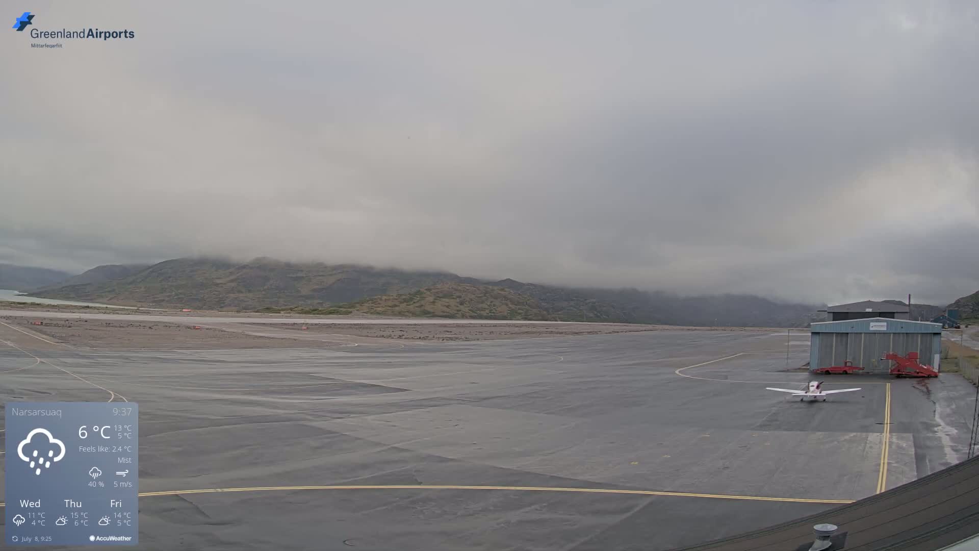 Narsarsuaq International Airport North Towards Live Cam UAK / BGBW - Narsarsuaq, Kujalleq, Greenland, Denmark