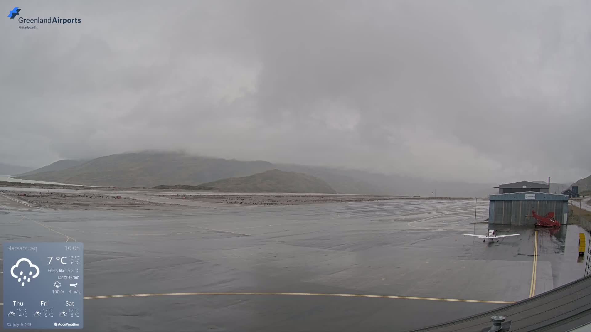 Narsarsuaq International Airport North Towards Live Cam UAK / BGBW - Narsarsuaq, Kujalleq, Greenland, Denmark