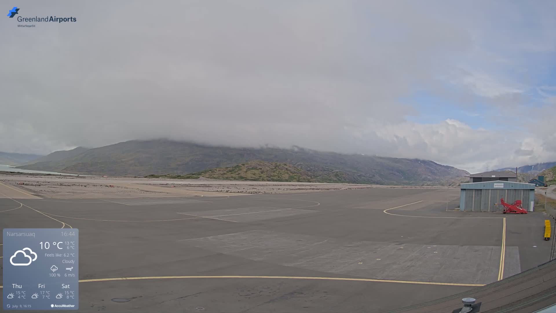 Narsarsuaq International Airport North Towards Live Cam UAK / BGBW - Narsarsuaq, Kujalleq, Greenland, Denmark