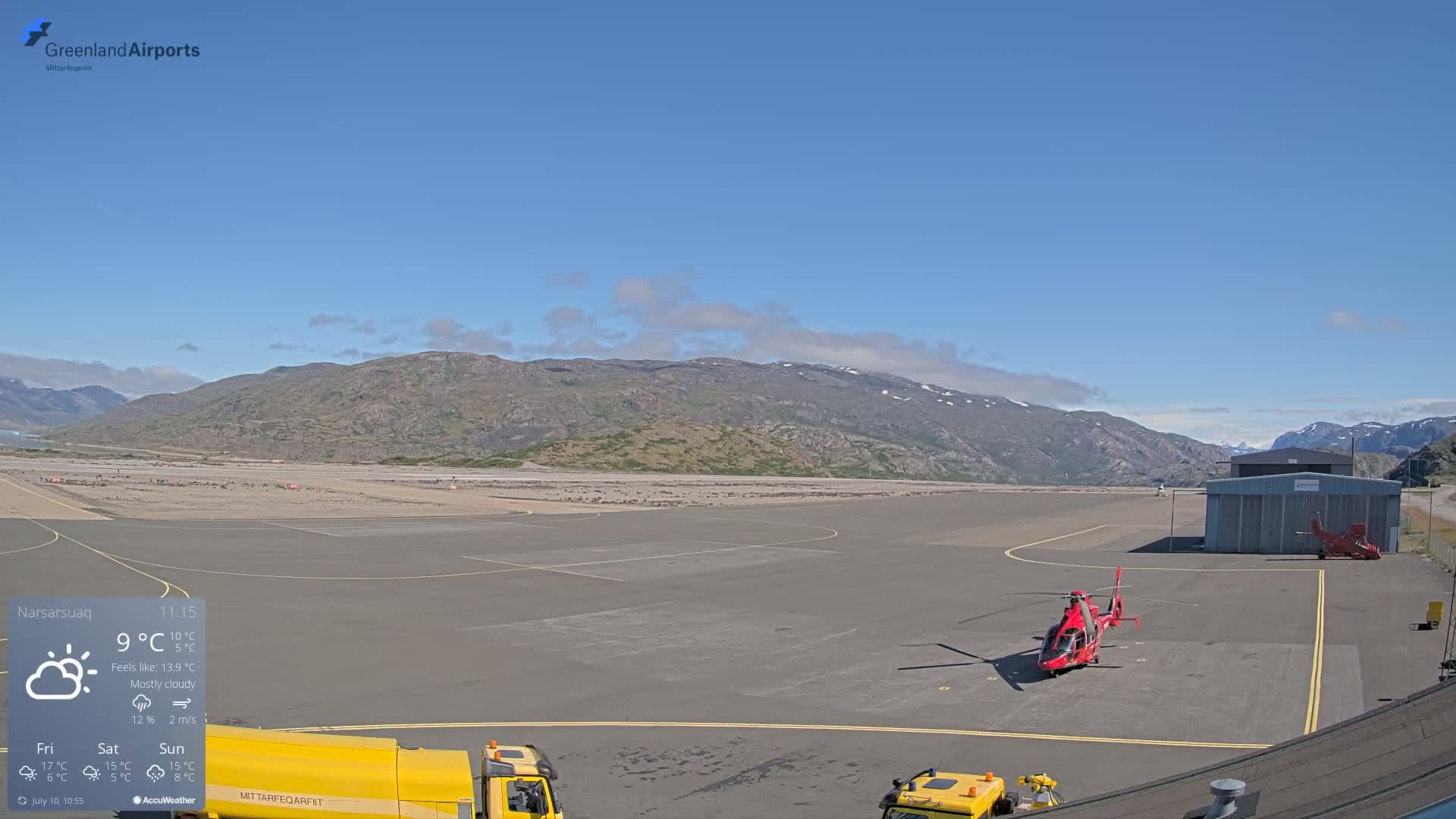 Narsarsuaq International Airport North Towards Live Cam UAK / BGBW - Narsarsuaq, Kujalleq, Greenland, Denmark