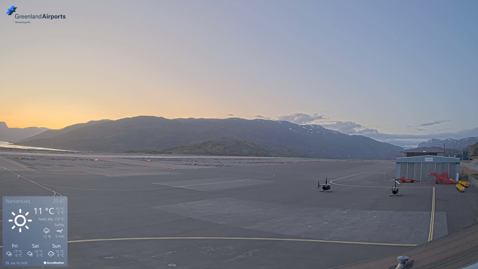 Narsarsuaq International Airport North Towards Live Cam UAK / BGBW - Narsarsuaq, Kujalleq, Greenland, Denmark