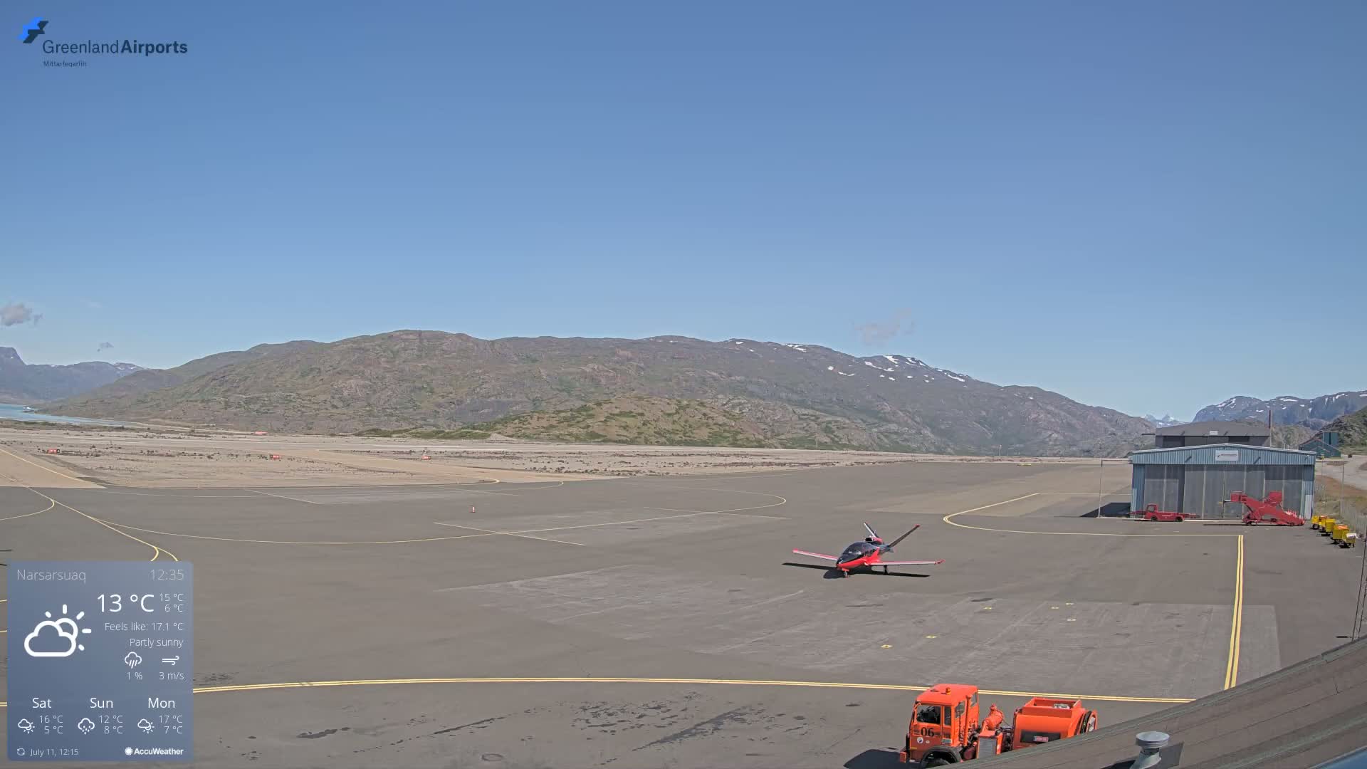 Narsarsuaq International Airport North Towards Live Cam UAK / BGBW - Narsarsuaq, Kujalleq, Greenland, Denmark