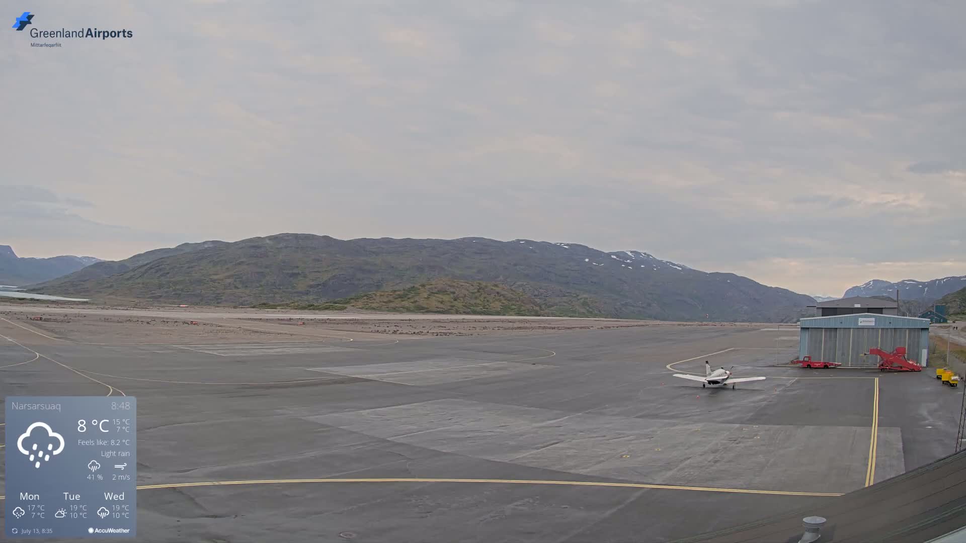 Narsarsuaq International Airport North Towards Live Cam UAK / BGBW - Narsarsuaq, Kujalleq, Greenland, Denmark