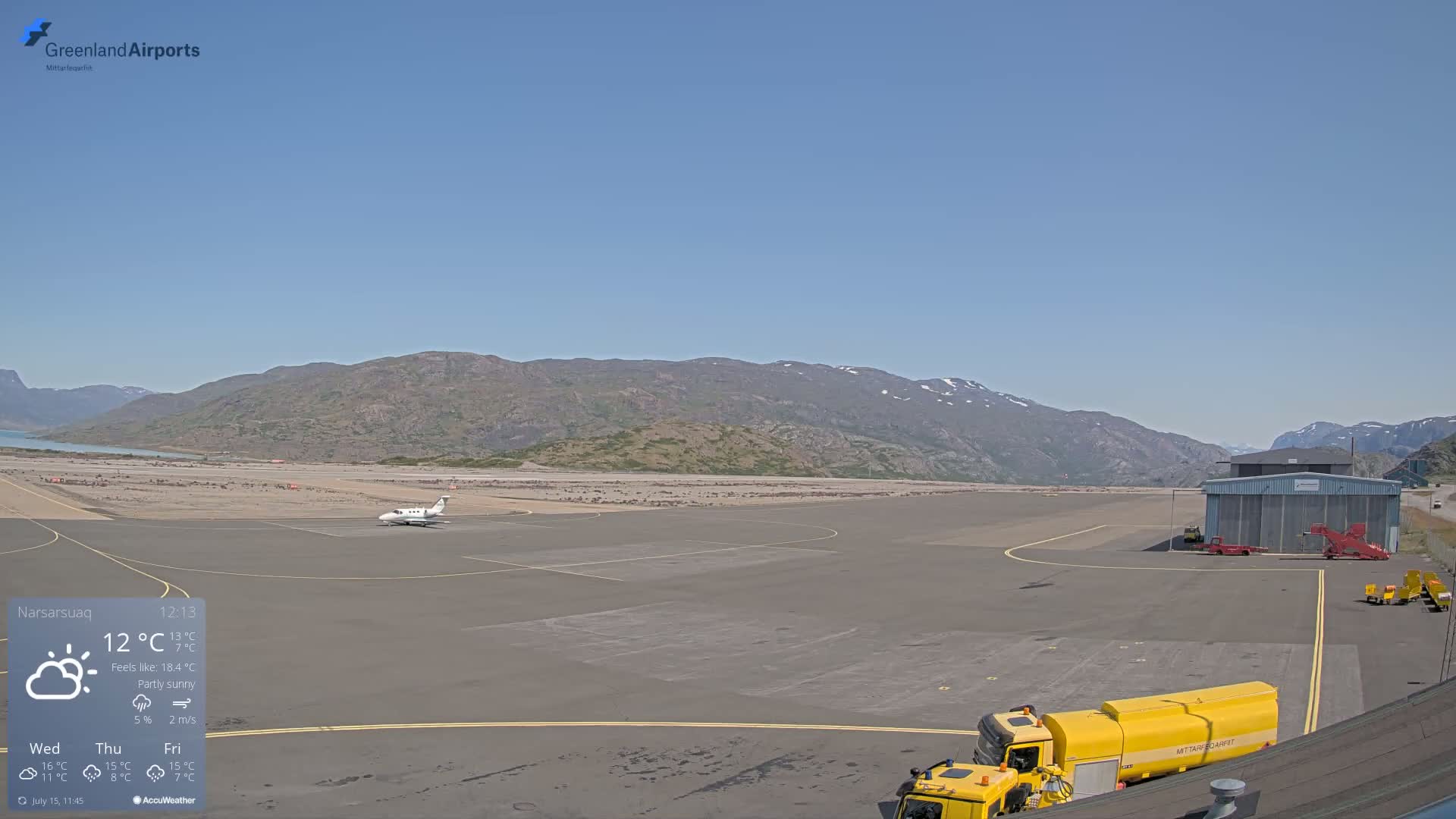 Narsarsuaq International Airport North Towards Live Cam UAK / BGBW - Narsarsuaq, Kujalleq, Greenland, Denmark