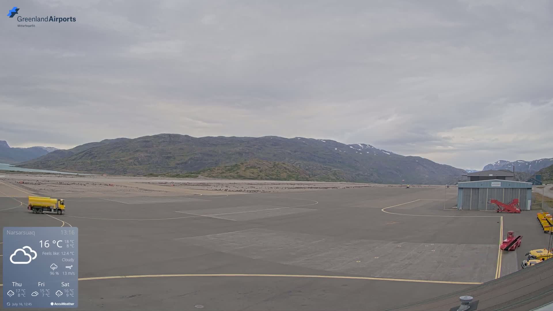 Narsarsuaq International Airport North Towards Live Cam UAK / BGBW - Narsarsuaq, Kujalleq, Greenland, Denmark