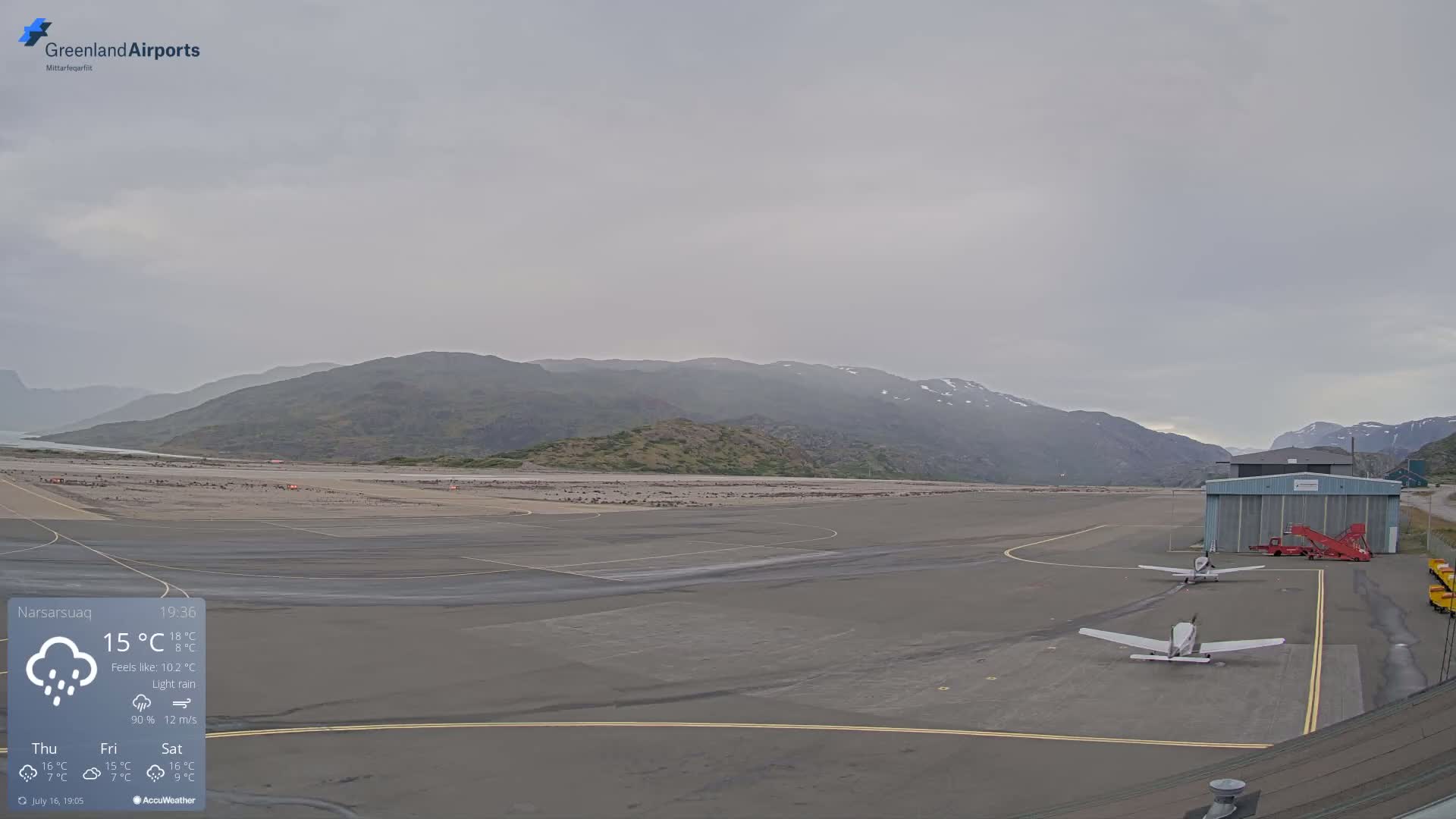 Narsarsuaq International Airport North Towards Live Cam UAK / BGBW - Narsarsuaq, Kujalleq, Greenland, Denmark