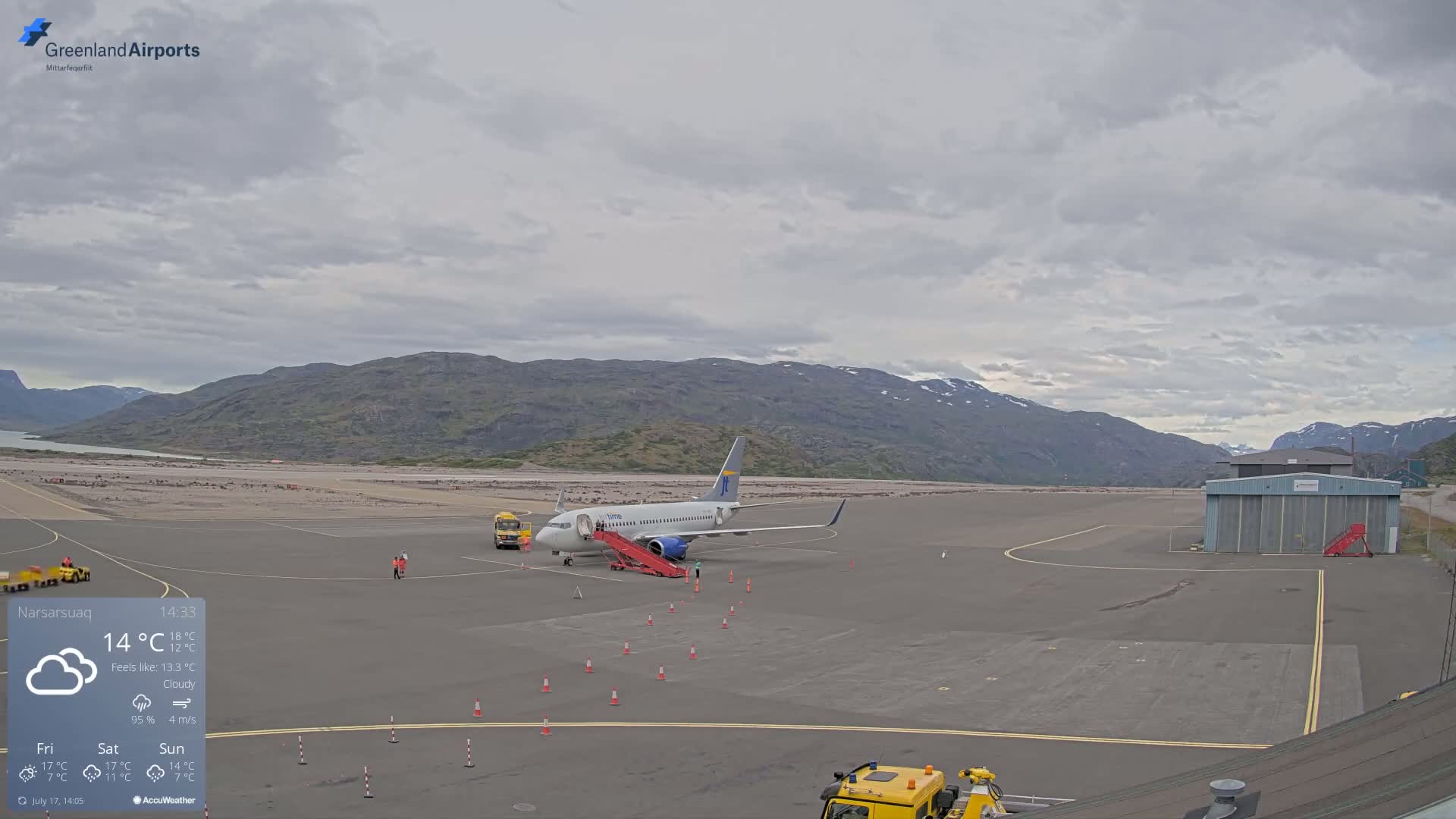 Narsarsuaq International Airport North Towards Live Cam UAK / BGBW - Narsarsuaq, Kujalleq, Greenland, Denmark