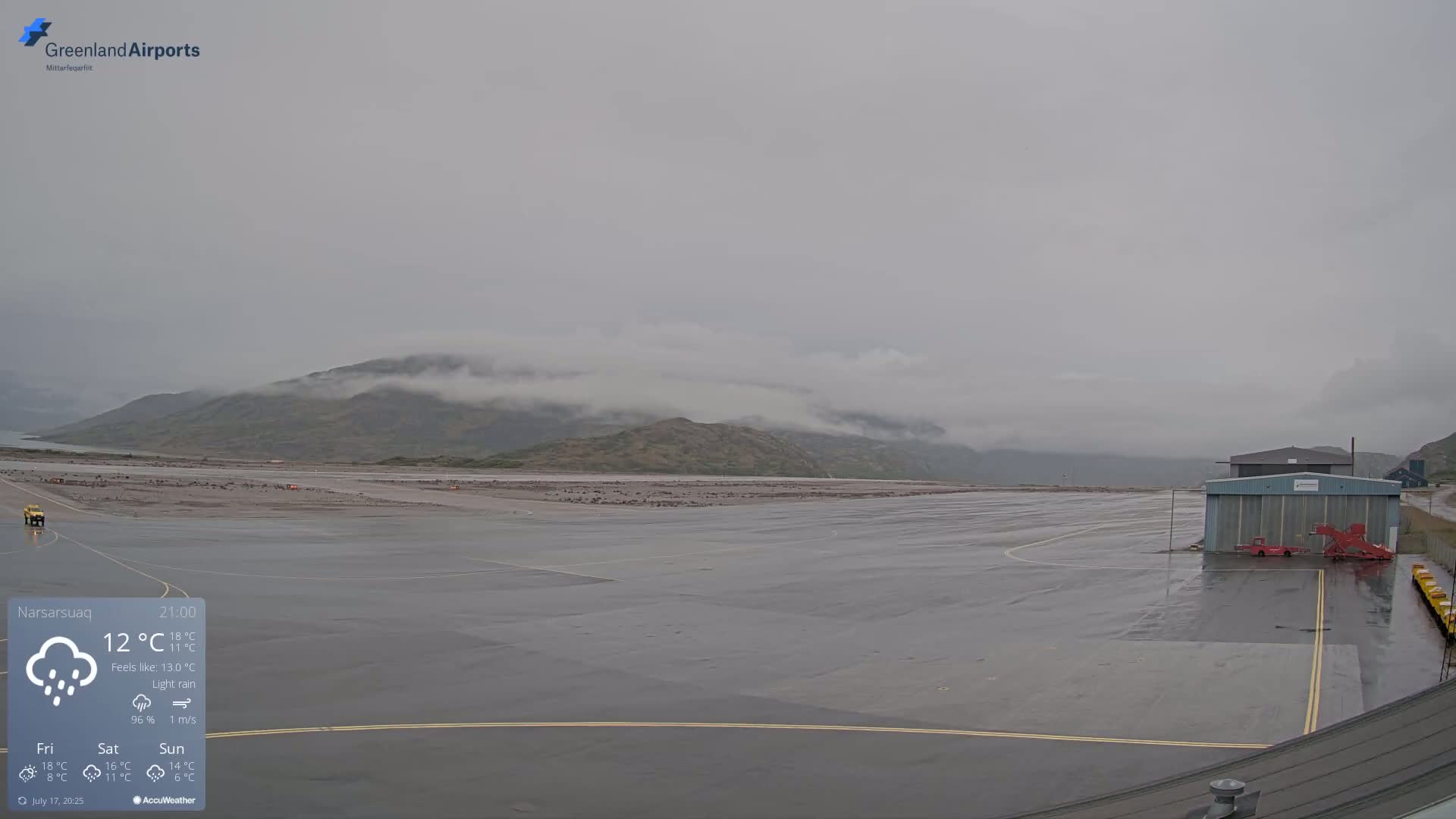 Narsarsuaq International Airport North Towards Live Cam UAK / BGBW - Narsarsuaq, Kujalleq, Greenland, Denmark