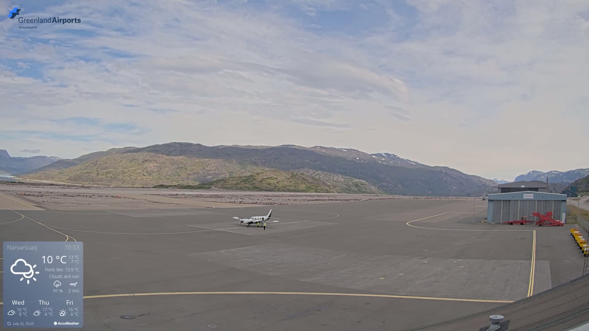 Narsarsuaq International Airport North Towards Live Cam UAK / BGBW - Narsarsuaq, Kujalleq, Greenland, Denmark