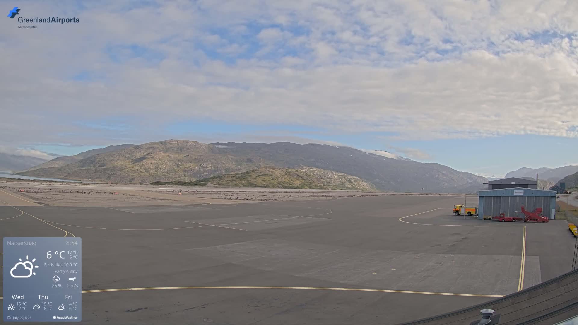 Narsarsuaq International Airport North Towards Live Cam UAK / BGBW - Narsarsuaq, Kujalleq, Greenland, Denmark