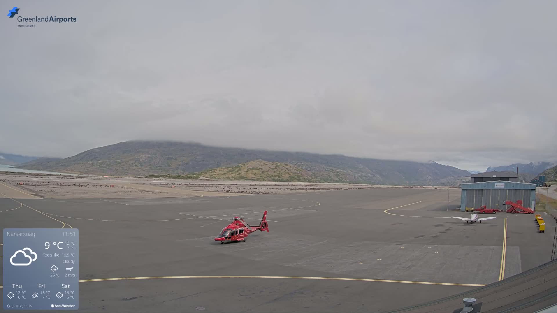 Narsarsuaq International Airport North Towards Live Cam UAK / BGBW - Narsarsuaq, Kujalleq, Greenland, Denmark