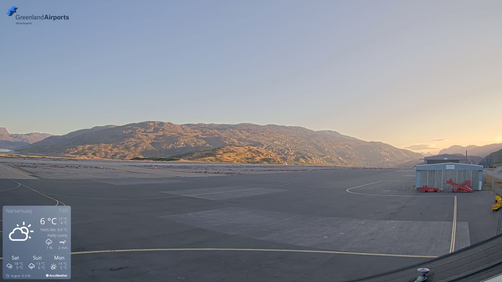 Narsarsuaq International Airport North Towards Live Cam UAK / BGBW - Narsarsuaq, Kujalleq, Greenland, Denmark
