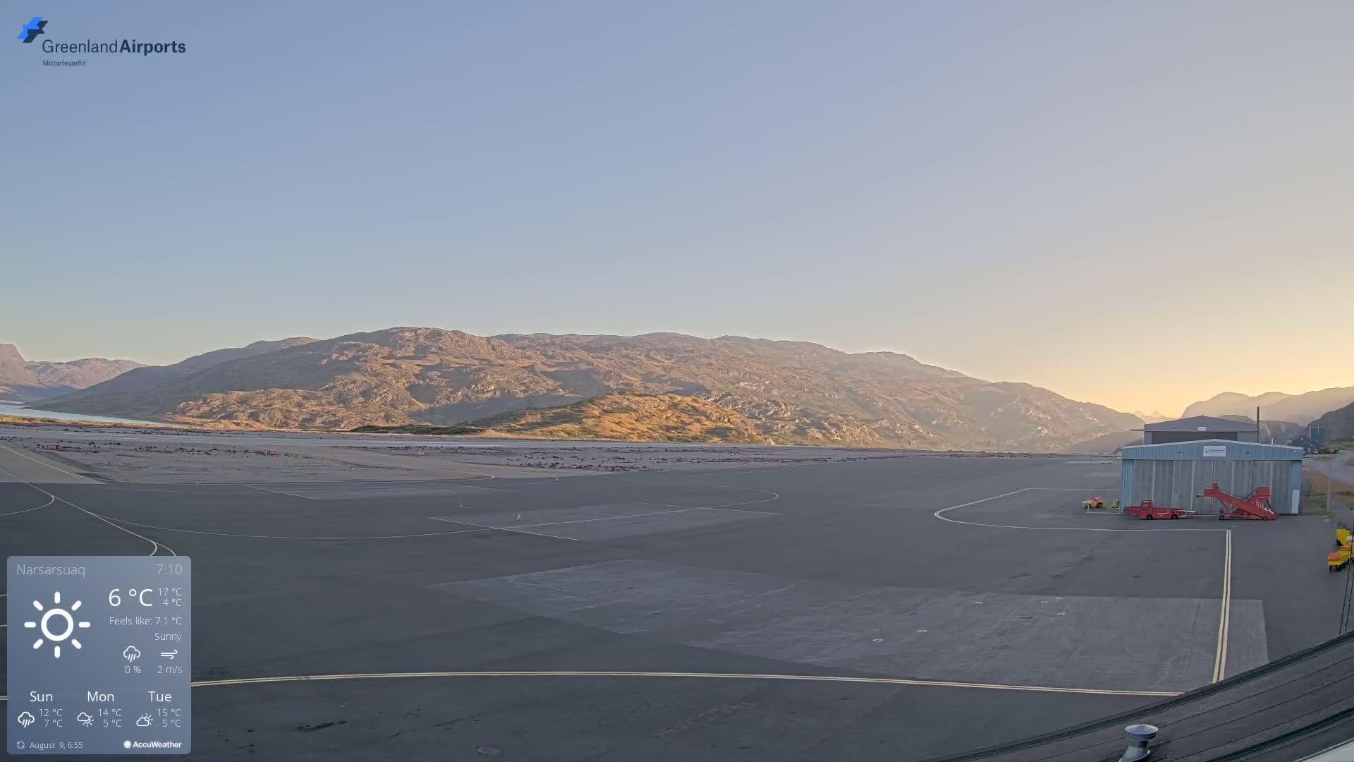Narsarsuaq International Airport North Towards Live Cam UAK / BGBW - Narsarsuaq, Kujalleq, Greenland, Denmark