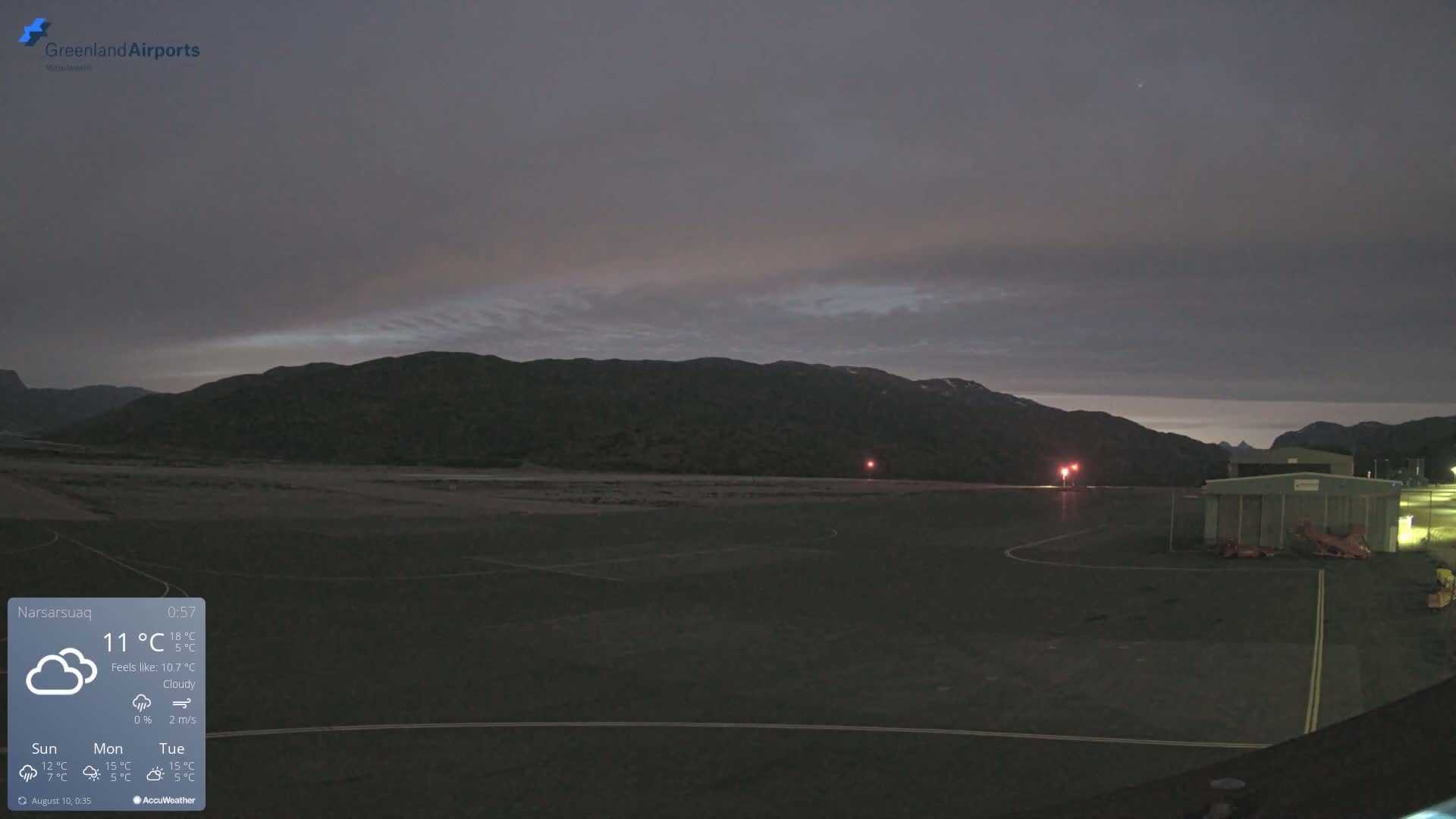 Narsarsuaq International Airport North Towards Live Cam UAK / BGBW - Narsarsuaq, Kujalleq, Greenland, Denmark