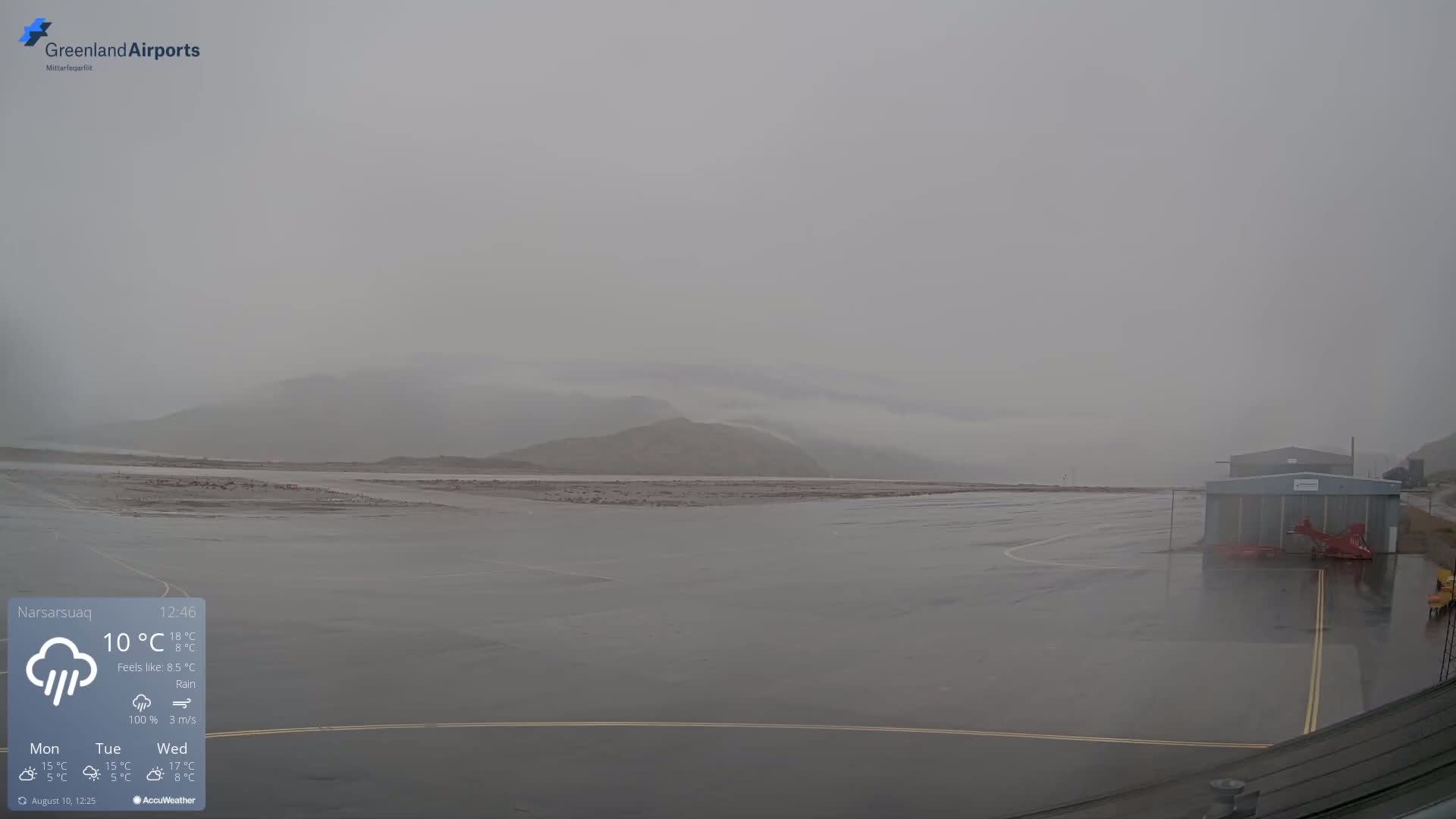 Narsarsuaq International Airport North Towards Live Cam UAK / BGBW - Narsarsuaq, Kujalleq, Greenland, Denmark