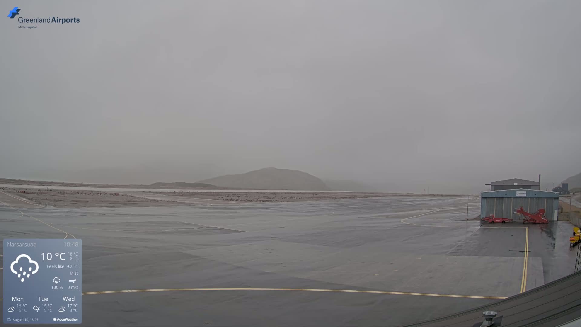 Narsarsuaq International Airport North Towards Live Cam UAK / BGBW - Narsarsuaq, Kujalleq, Greenland, Denmark