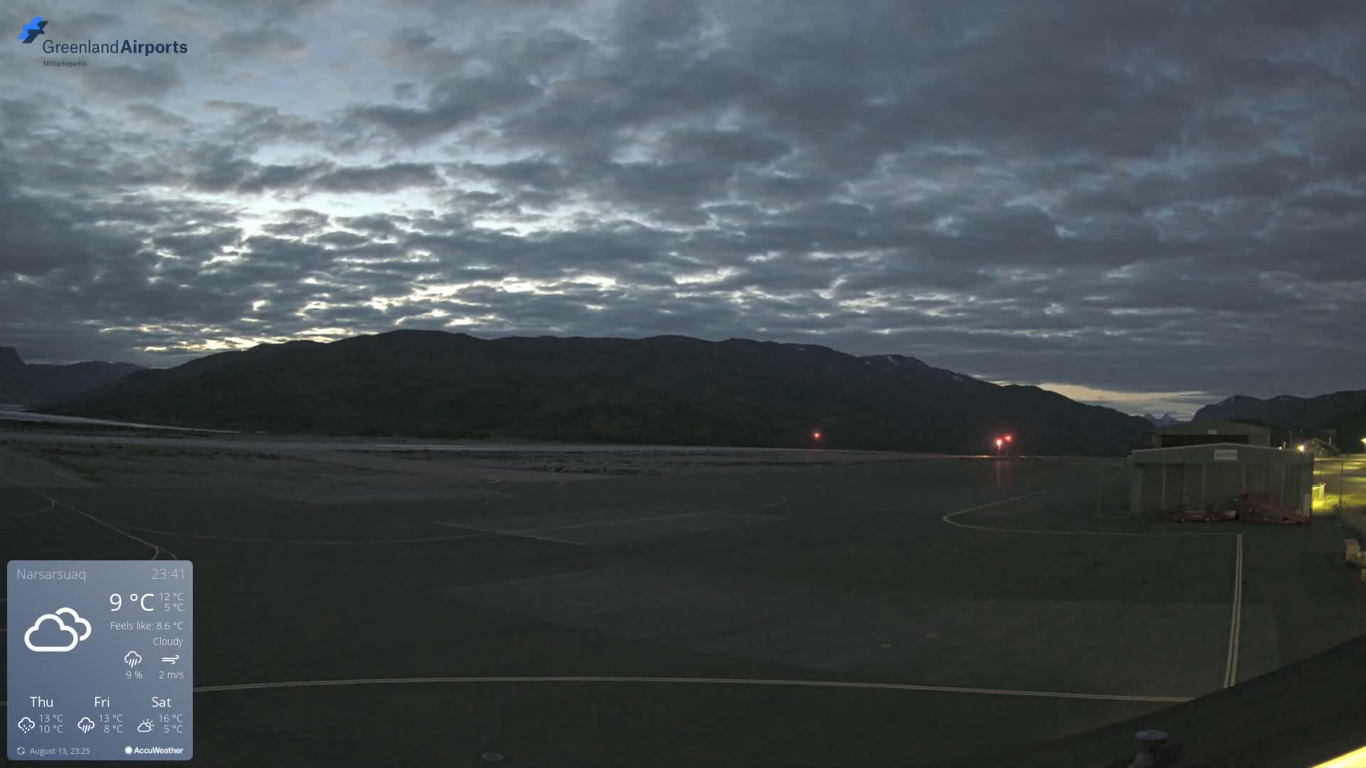 Narsarsuaq International Airport North Towards Live Cam UAK / BGBW - Narsarsuaq, Kujalleq, Greenland, Denmark