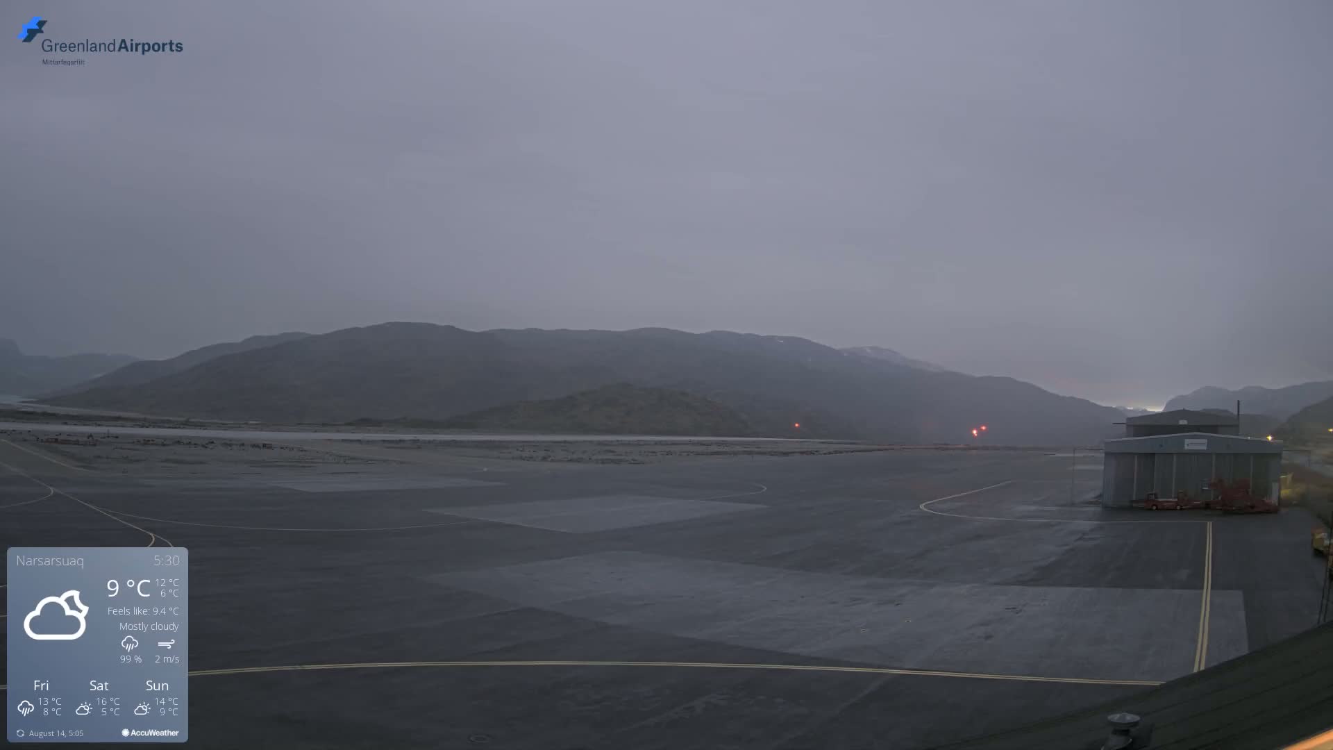 Narsarsuaq International Airport North Towards Live Cam UAK / BGBW - Narsarsuaq, Kujalleq, Greenland, Denmark
