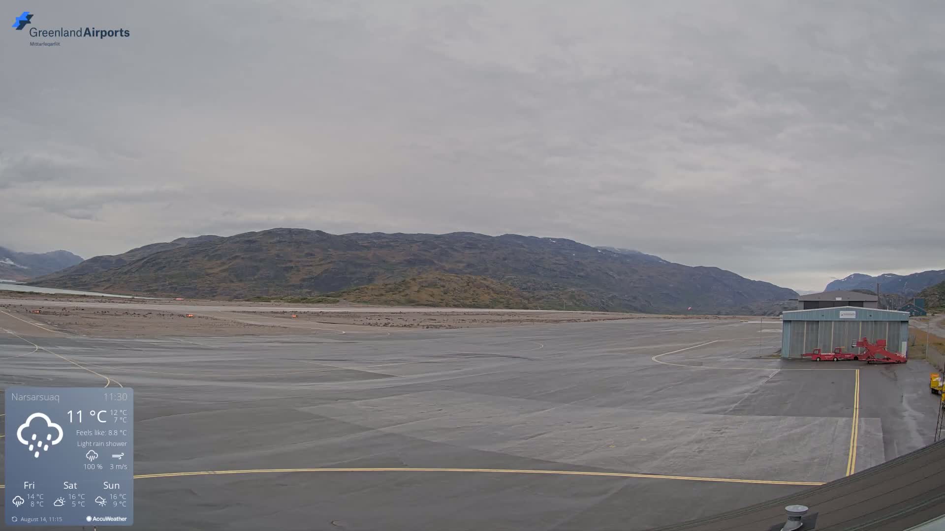 Narsarsuaq International Airport North Towards Live Cam UAK / BGBW - Narsarsuaq, Kujalleq, Greenland, Denmark