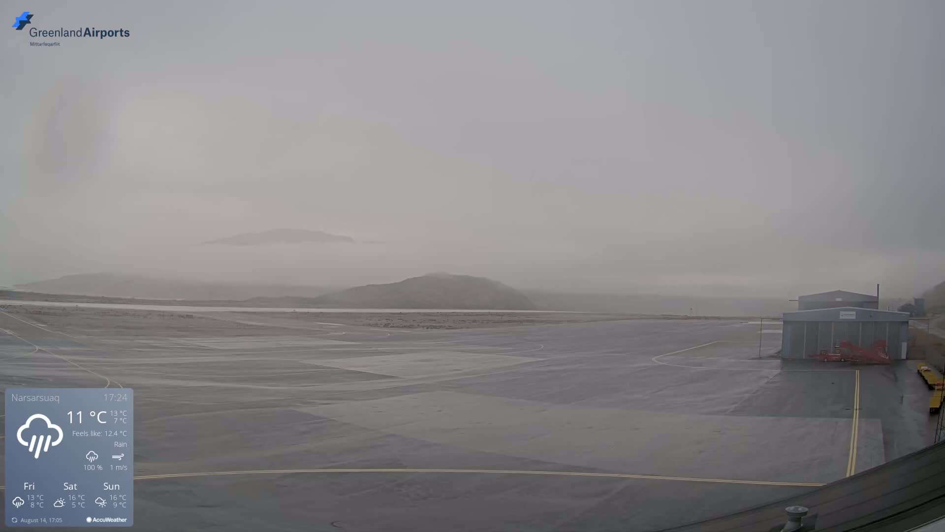 Narsarsuaq International Airport North Towards Live Cam UAK / BGBW - Narsarsuaq, Kujalleq, Greenland, Denmark