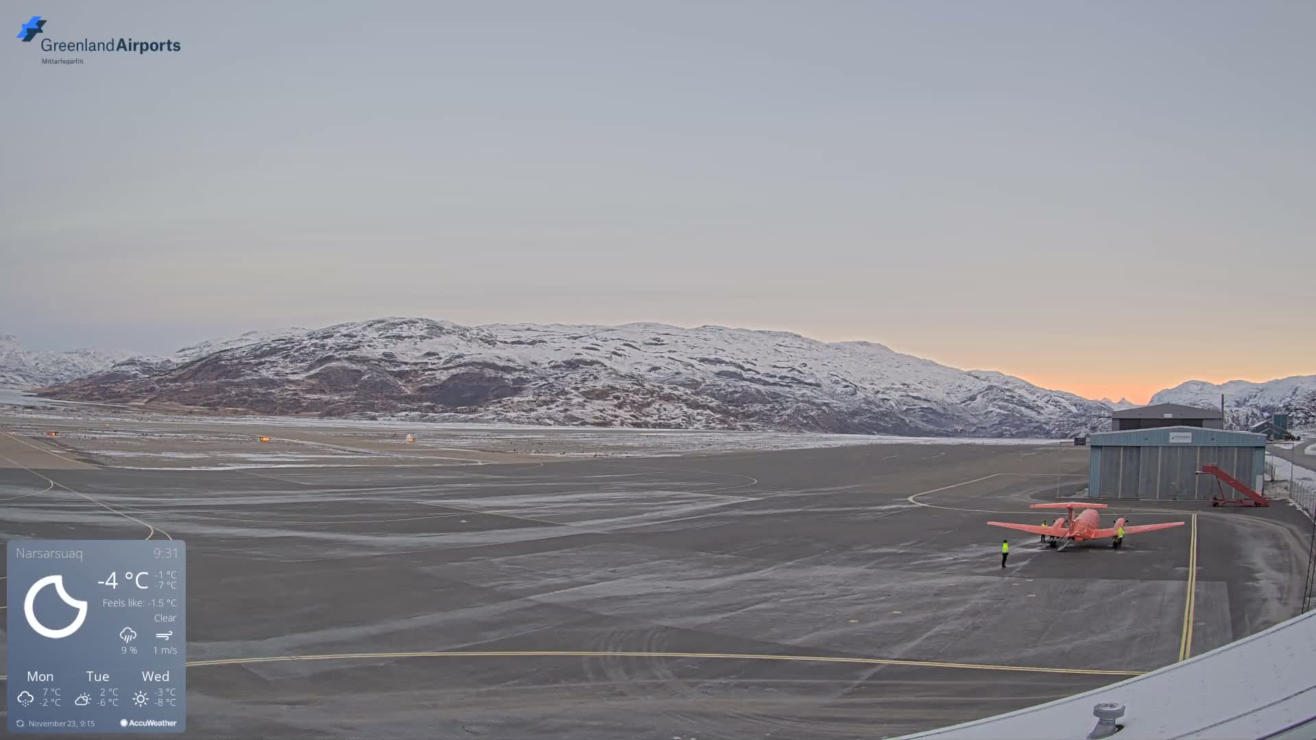 Narsarsuaq International Airport North Towards Live Cam UAK / BGBW - Narsarsuaq, Kujalleq, Greenland, Denmark