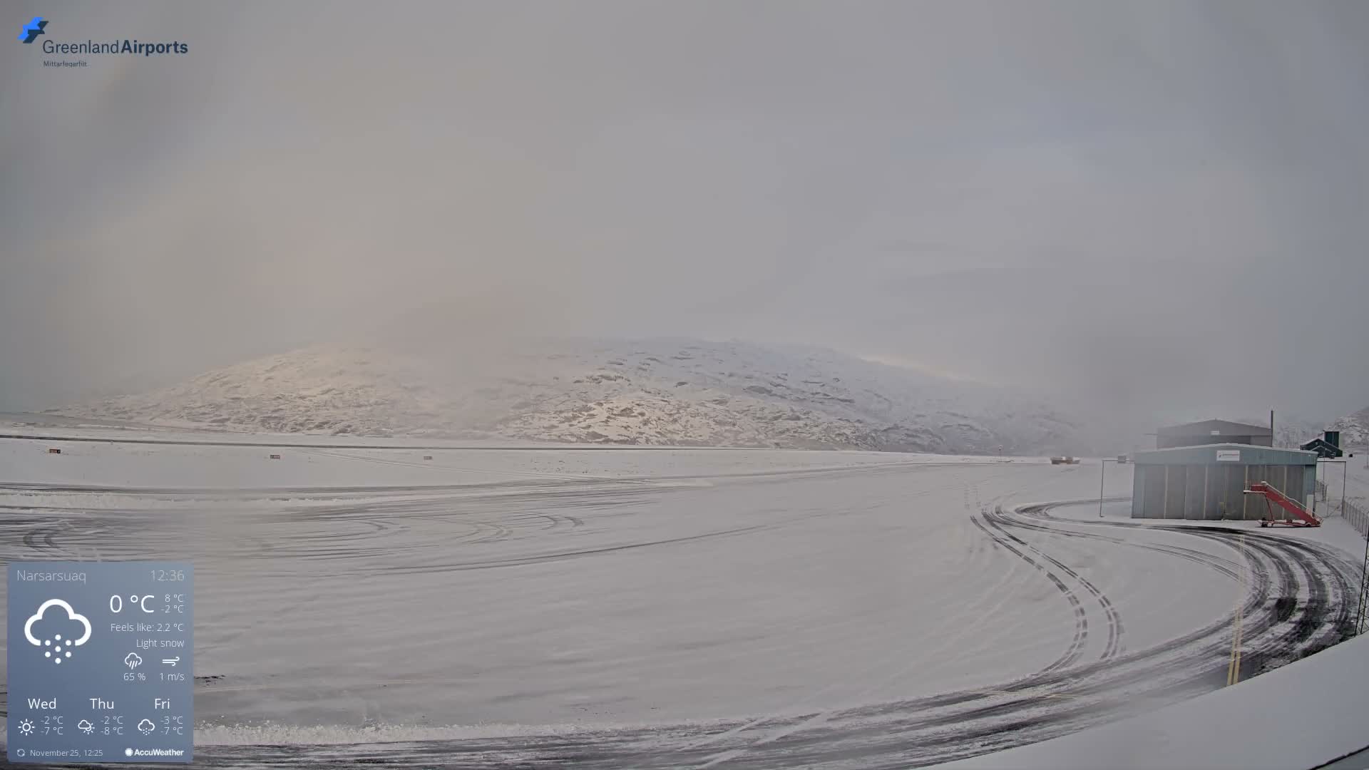 Narsarsuaq International Airport North Towards Live Cam UAK / BGBW - Narsarsuaq, Kujalleq, Greenland, Denmark