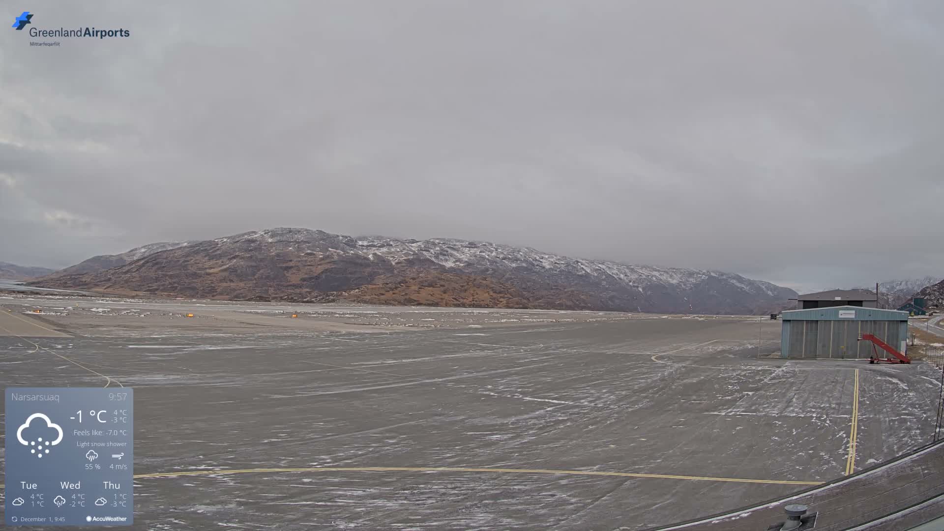 Narsarsuaq International Airport North Towards Live Cam UAK / BGBW - Narsarsuaq, Kujalleq, Greenland, Denmark