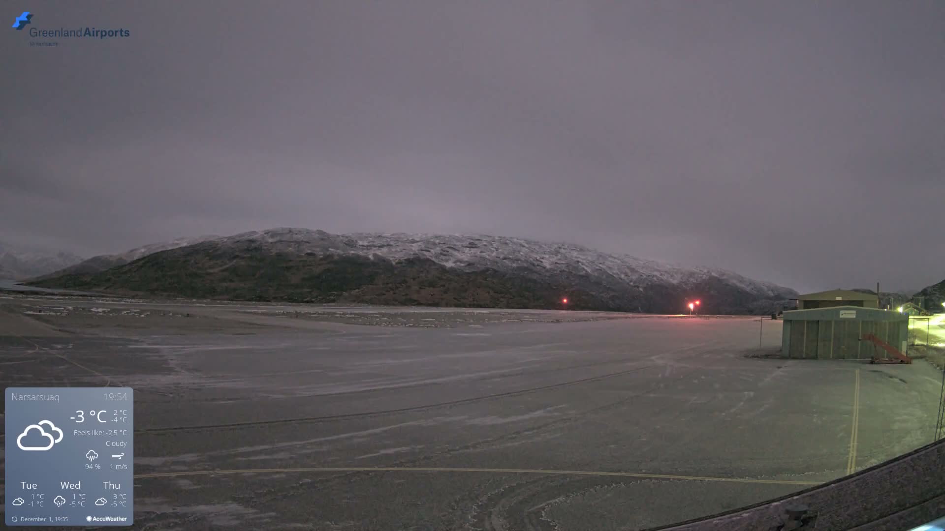 Narsarsuaq International Airport North Towards Live Cam UAK / BGBW - Narsarsuaq, Kujalleq, Greenland, Denmark
