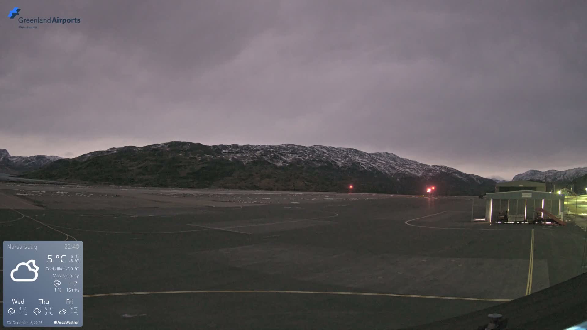 Narsarsuaq International Airport North Towards Live Cam UAK / BGBW - Narsarsuaq, Kujalleq, Greenland, Denmark