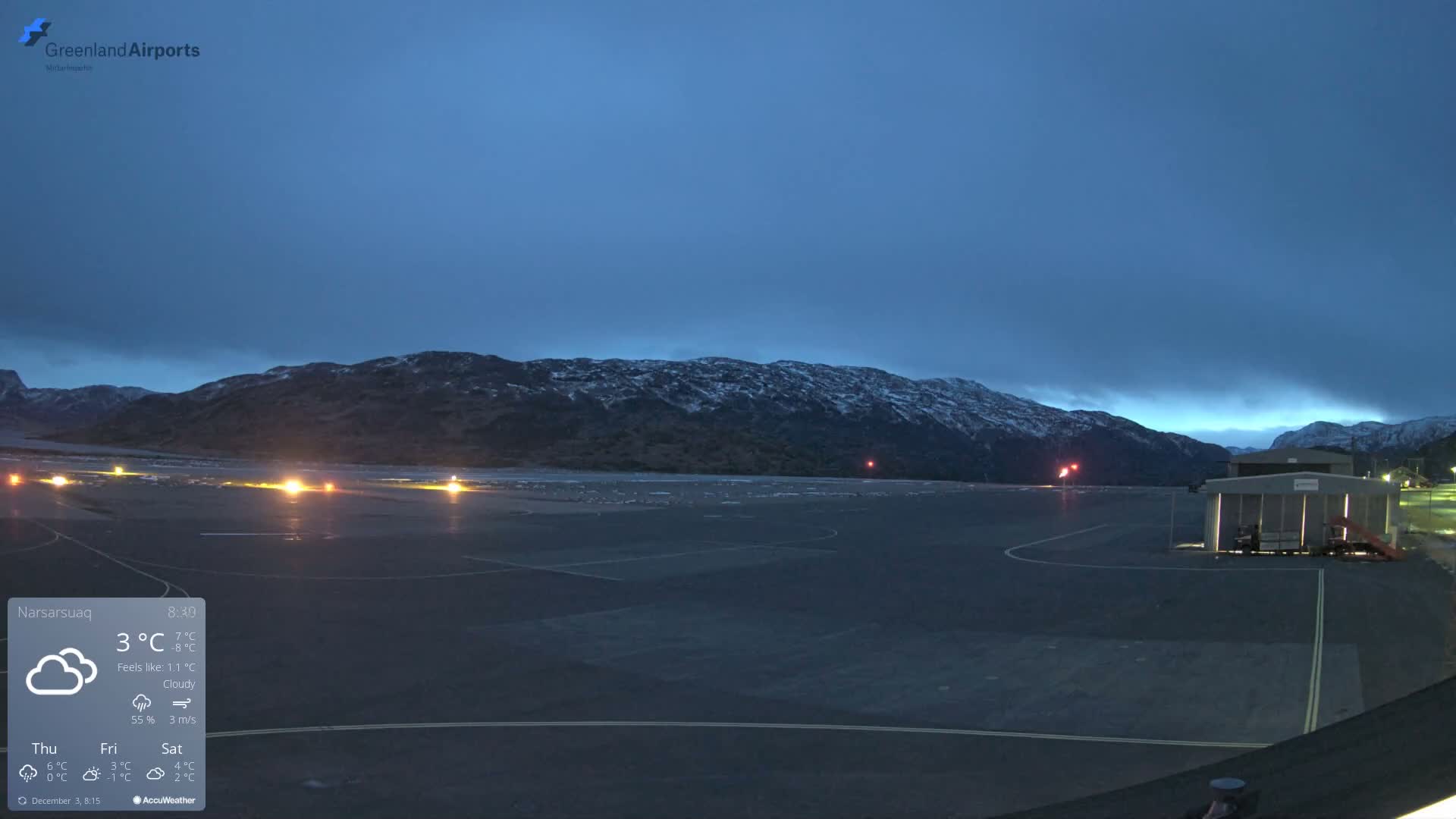 Narsarsuaq International Airport North Towards Live Cam UAK / BGBW - Narsarsuaq, Kujalleq, Greenland, Denmark