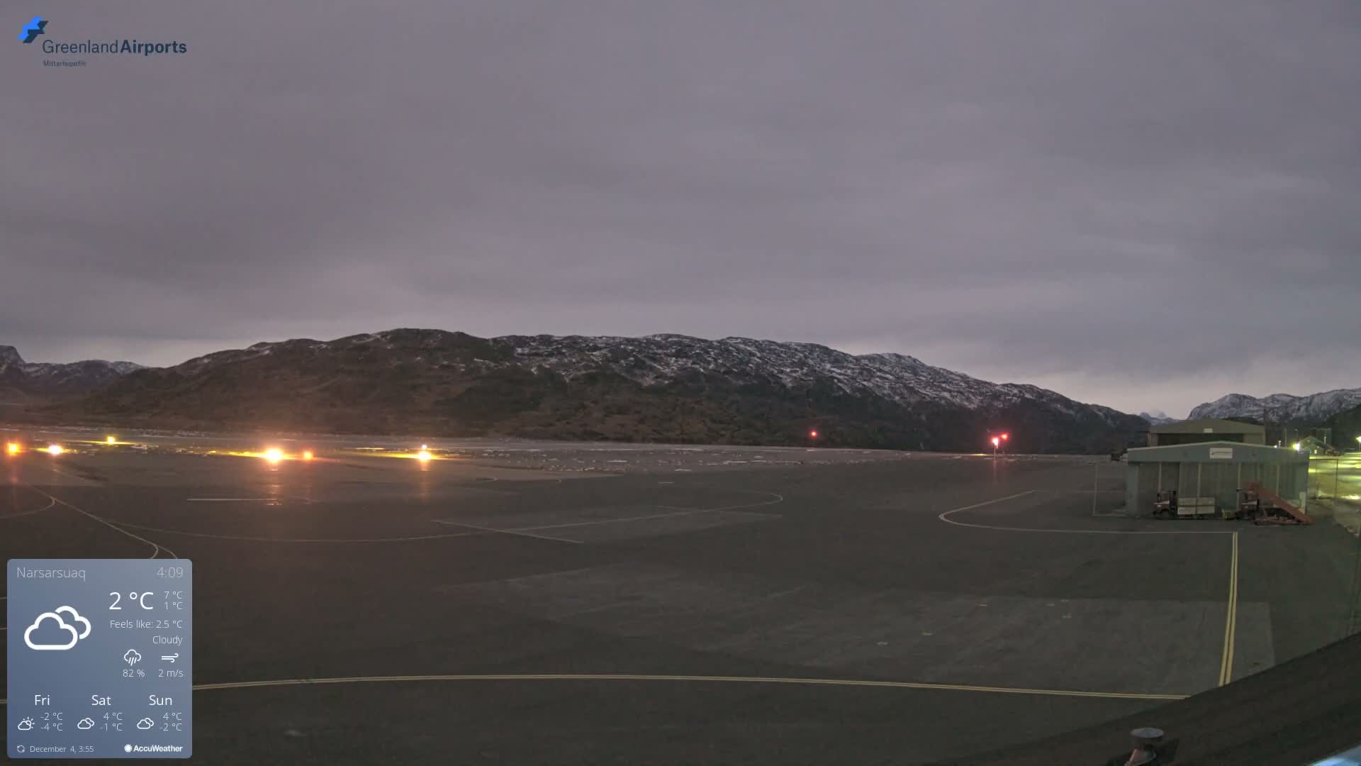 Narsarsuaq International Airport North Towards Live Cam UAK / BGBW - Narsarsuaq, Kujalleq, Greenland, Denmark