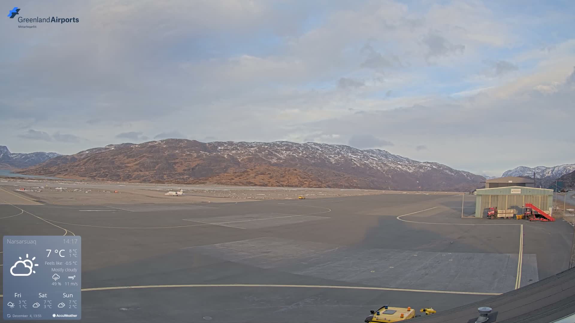 Narsarsuaq International Airport North Towards Live Cam UAK / BGBW - Narsarsuaq, Kujalleq, Greenland, Denmark
