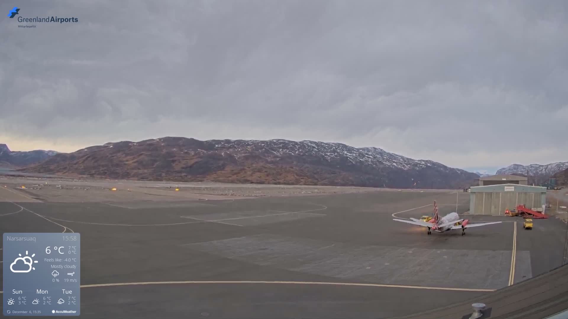 Narsarsuaq International Airport North Towards Live Cam UAK / BGBW - Narsarsuaq, Kujalleq, Greenland, Denmark