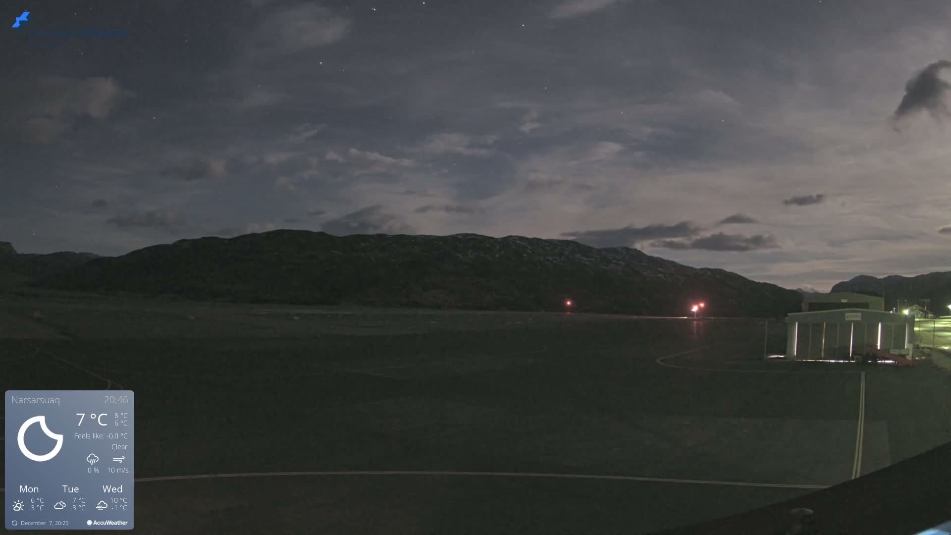 Narsarsuaq International Airport North Towards Live Cam UAK / BGBW - Narsarsuaq, Kujalleq, Greenland, Denmark
