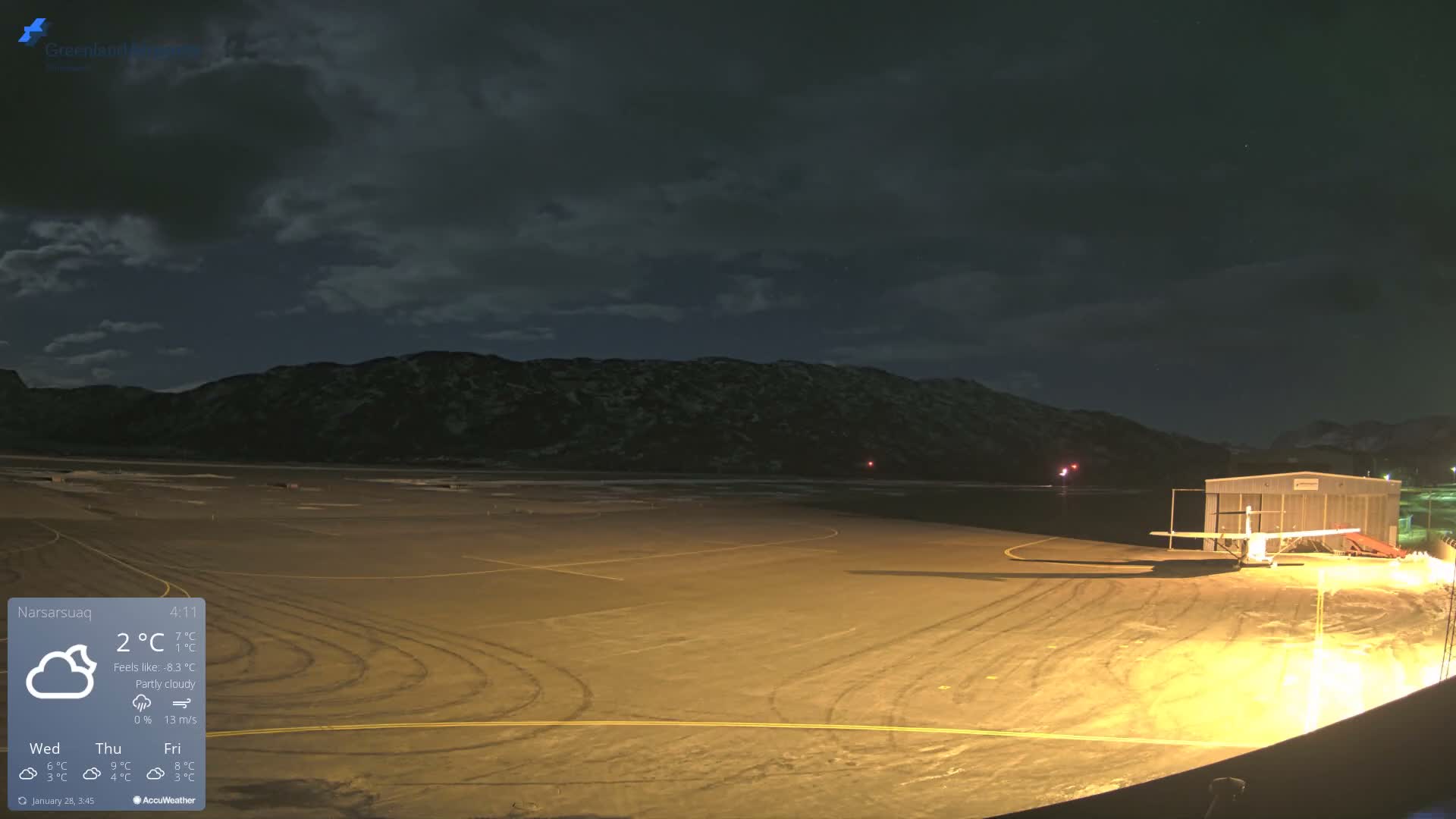 Narsarsuaq International Airport North Towards Live Cam UAK / BGBW - Narsarsuaq, Kujalleq, Greenland, Denmark