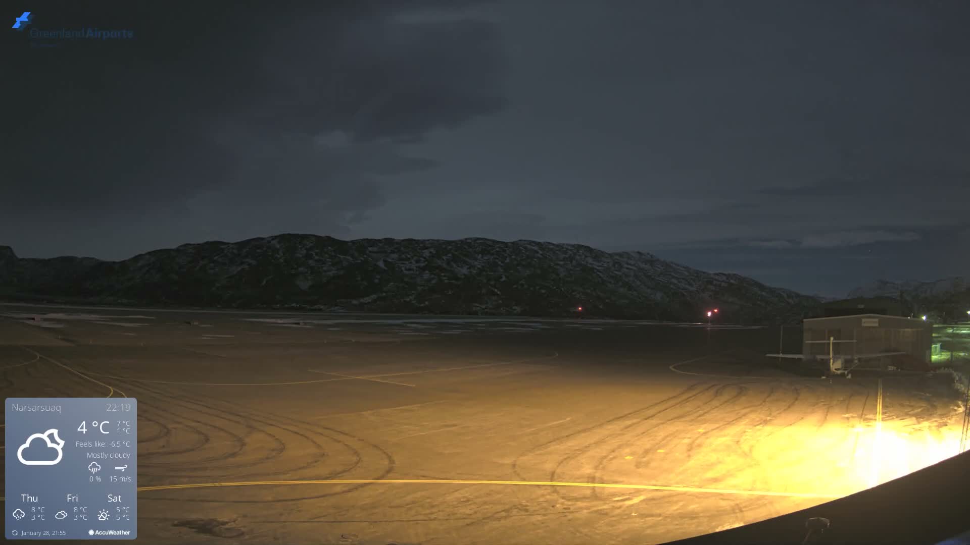 Narsarsuaq International Airport North Towards Live Cam UAK / BGBW - Narsarsuaq, Kujalleq, Greenland, Denmark